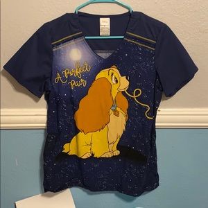 Disney lady and trump scrub top